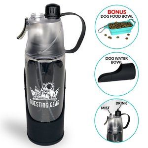 Questing Gear Misting Water Bottle with Dog Bowl
